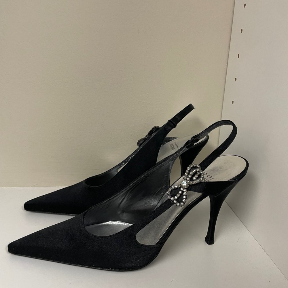 Stuart Wetizman, black sling back pump/heels, size 7.5